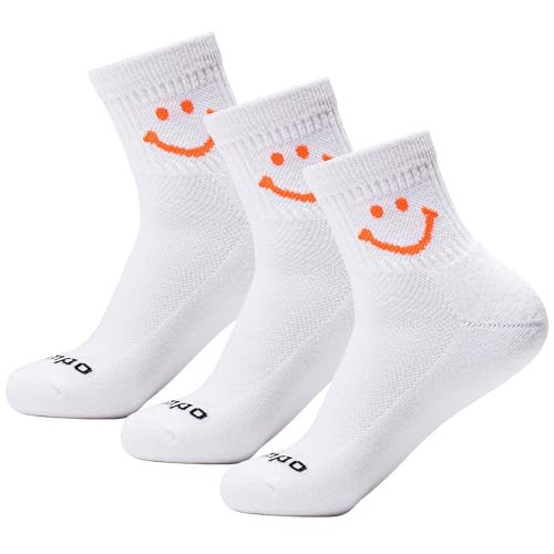 DEL CAMPO Performance Golf Socks – Breathable, Sweat-Wicking Premium Quarter-Height Socks with Signature Smiley, Made in USA (Smiley 3-Pack) | Amazon (US)