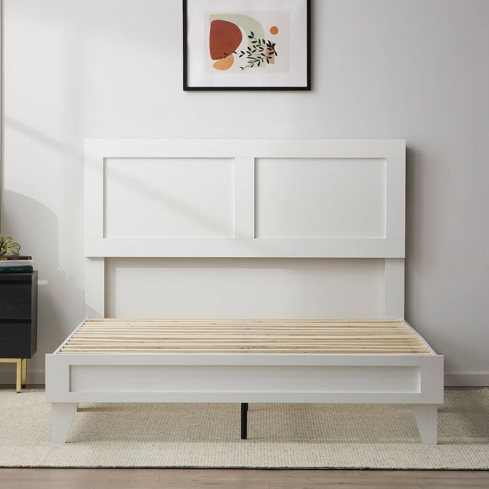 Lily Double Framed Wood Platform Bed with Headboard - Brookside Home | Target