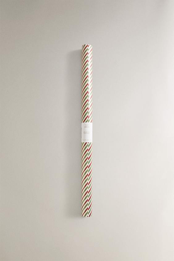 SHINY STRIPED CHRISTMAS WRAPPING PAPER | Zara US