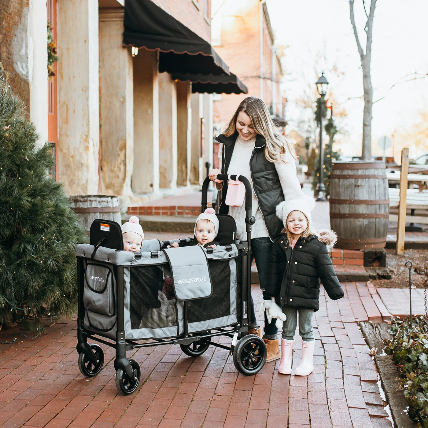 W2 Double Stroller Wagon l WonderFold | WonderFold Wagon