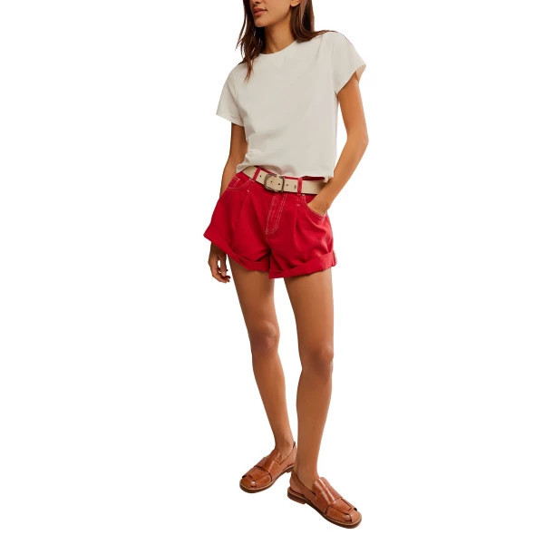 Women's Free People We The Free Danni Jean Shorts XLarge Hot Rod Red | Scheels
