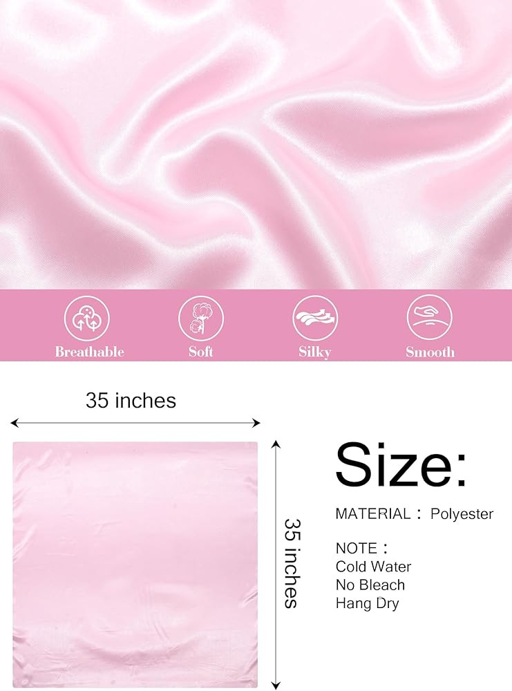 CHLINS 35” Large Head Scarf for Women Satin Head Scarf 2Pcs Square Silk Like Hair Scarf Bandana... | Amazon (US)