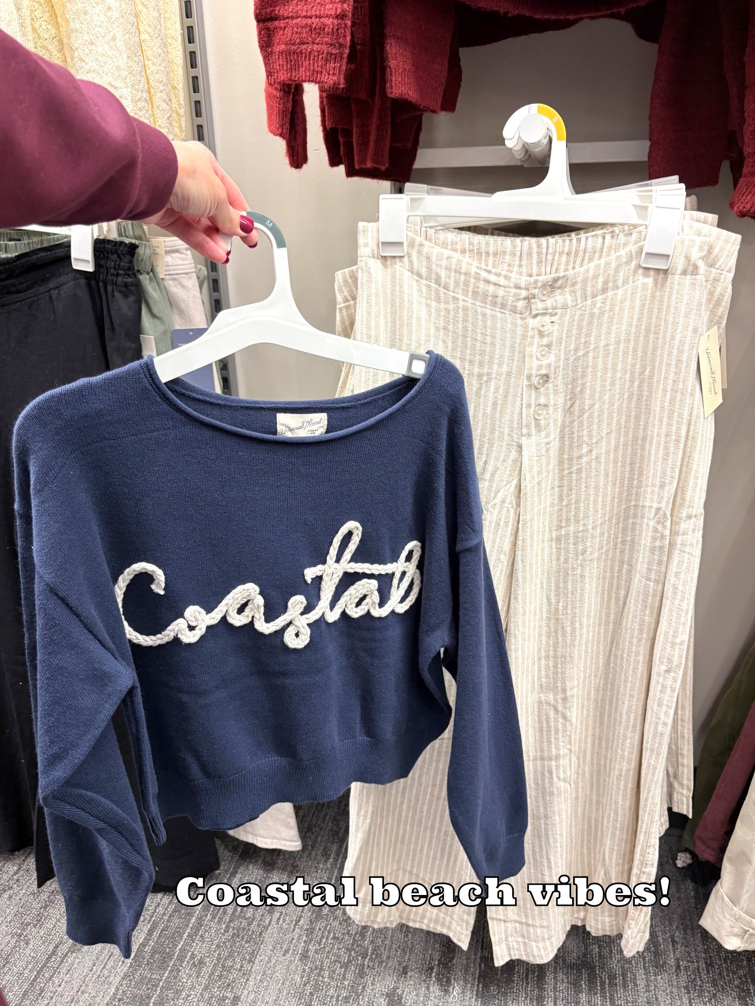 Target Spring Outfit Ideas Graphic Coastal Sweater & Beuge and cream striped trouser pants 

#LTKTravel #LTKOver40 #LTKootd