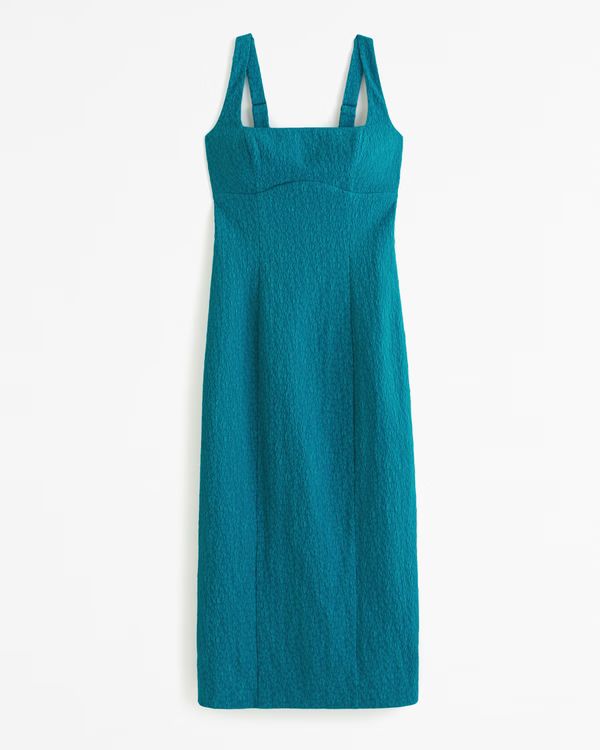 Women's Textured Clean Column Midi Dress | Women's Dresses & Jumpsuits | Abercrombie.com | Abercrombie & Fitch (US)