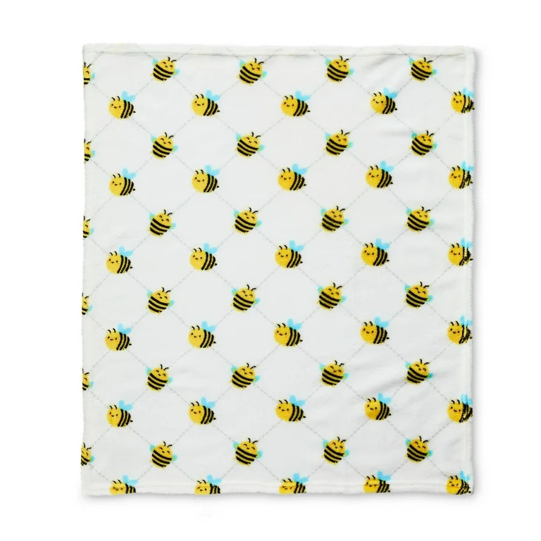 Parent's Choice Plush Baby Easter Blanket for Infants, Happy Bees, 30" x 36" | Walmart (US)