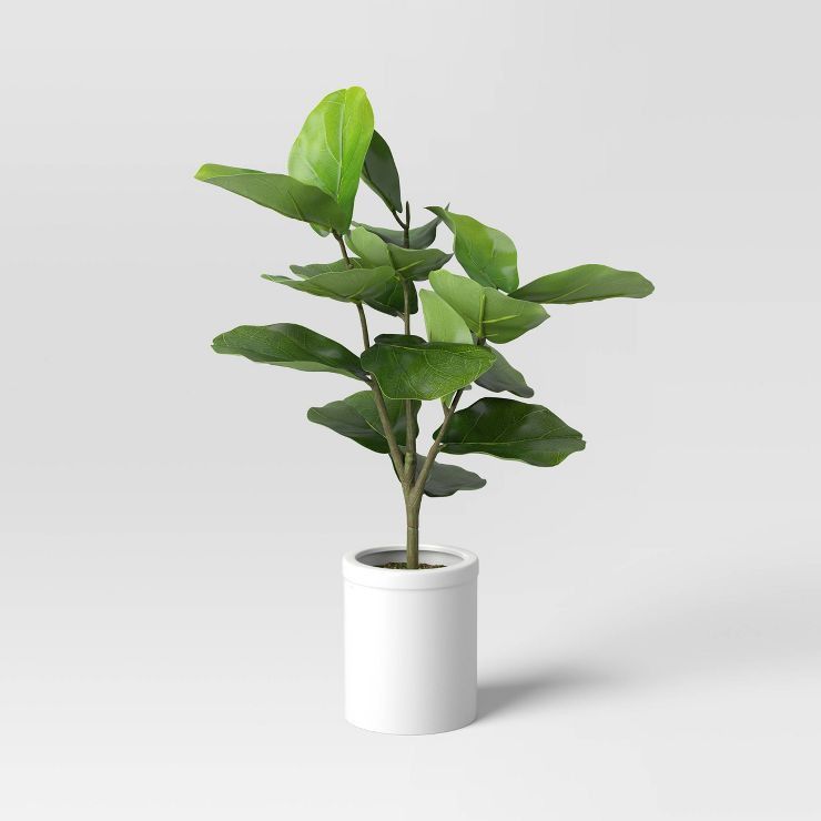 Large Artificial Fiddle Leaf in Pot - Threshold™ | Target