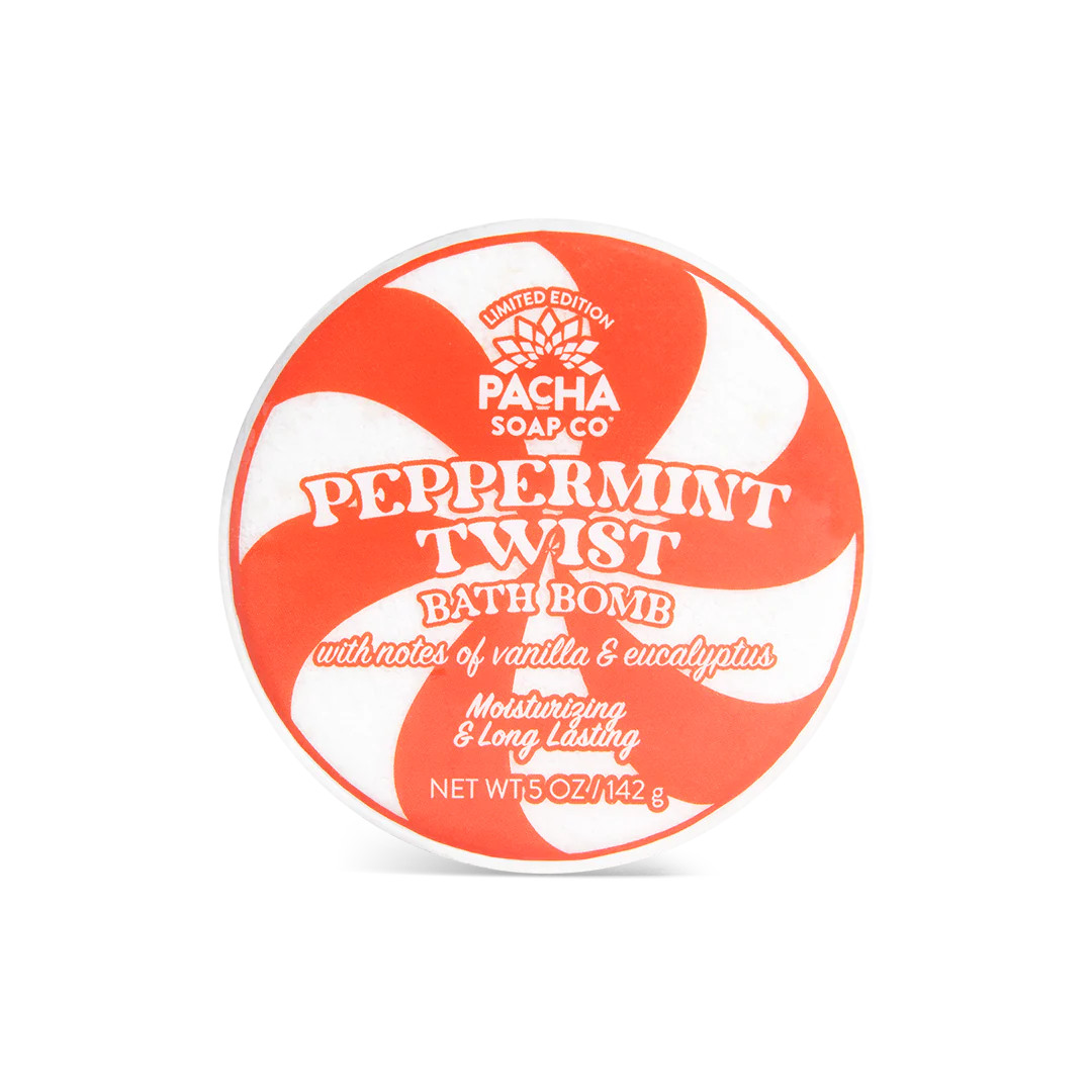 Natural Peppermint Bath Bomb | Pacha Soap Co. | Pacha Soap Co.