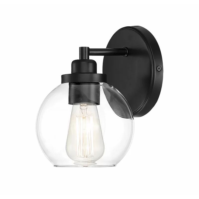 Lynnfield 1 - Light Dimmable Black Armed Sconce | Wayfair North America