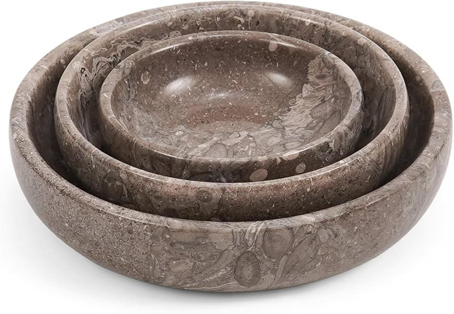 Marble Dipping Bowls Set of 3 Handmade Mini Dip Bowl for Soy Sauce, Condiment & Pinch Serving \u2... | Amazon (US)