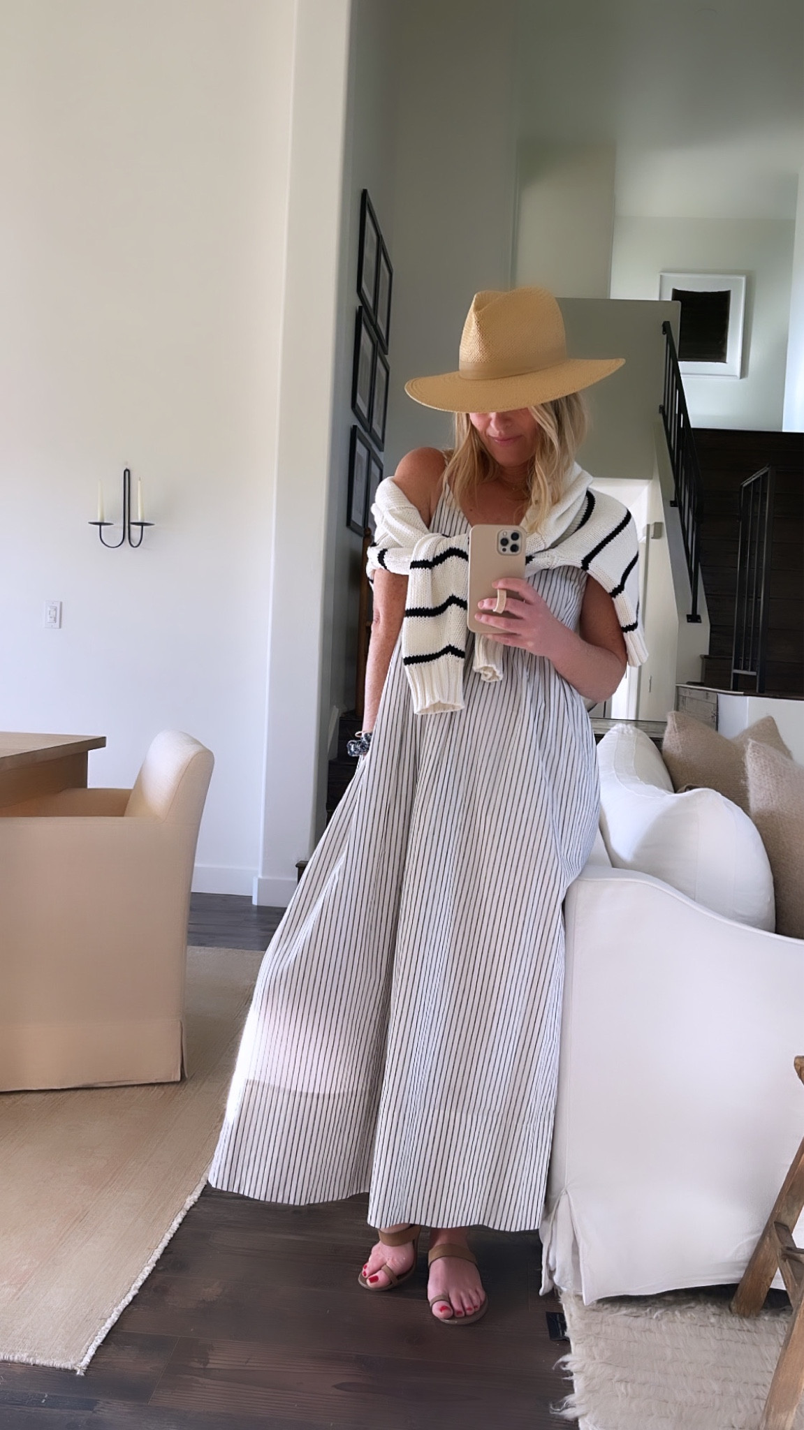 Spring wardrobe staples including these favorites from last year!  Wearing a size small in the dress (runs on the roomier side) and this striped sweater is a year round favorite. #spring style #summerstyke 

#LTKSeasonal