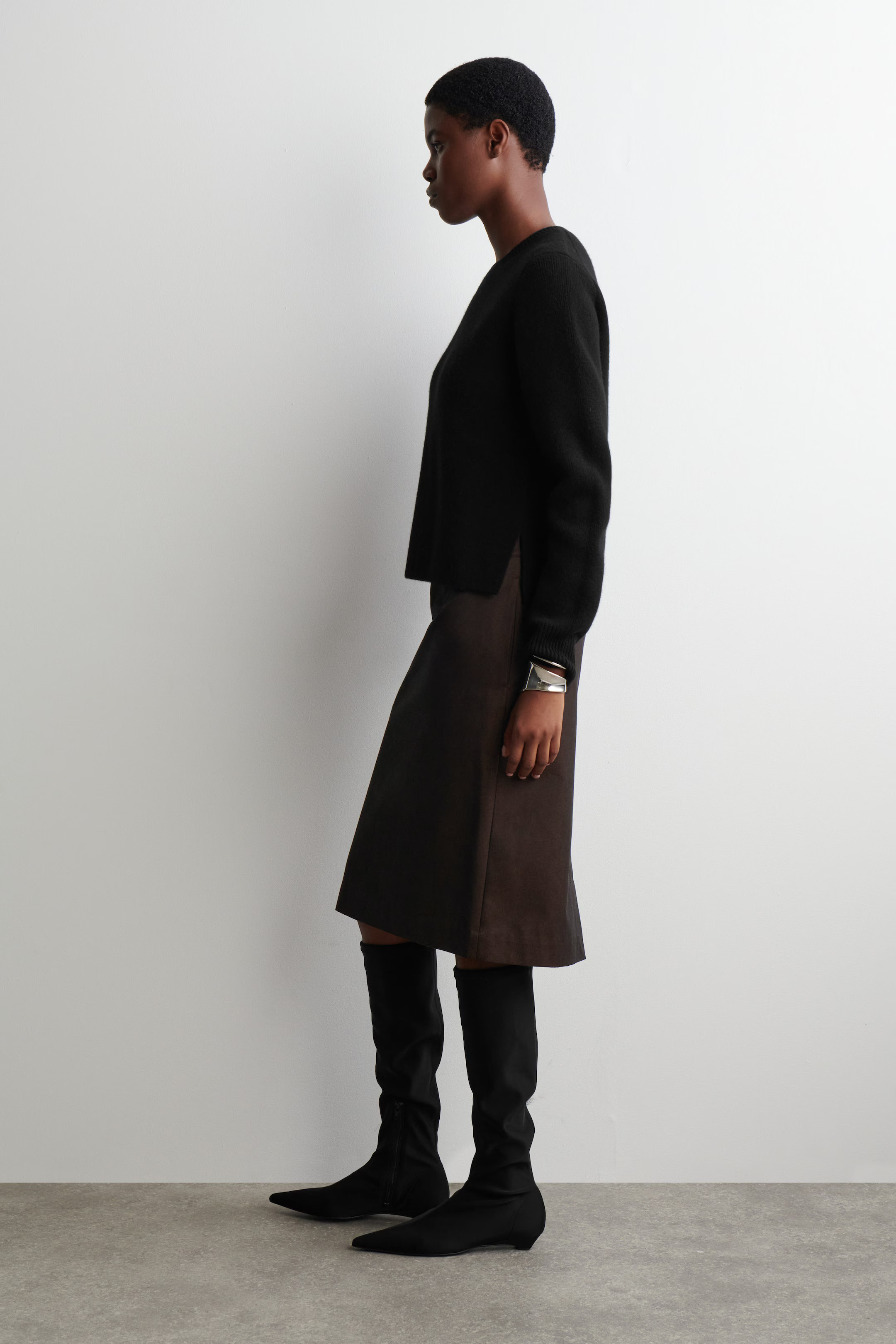 MERINO WOOL CREW-NECK JUMPER - BLACK | COS GB | COS UK