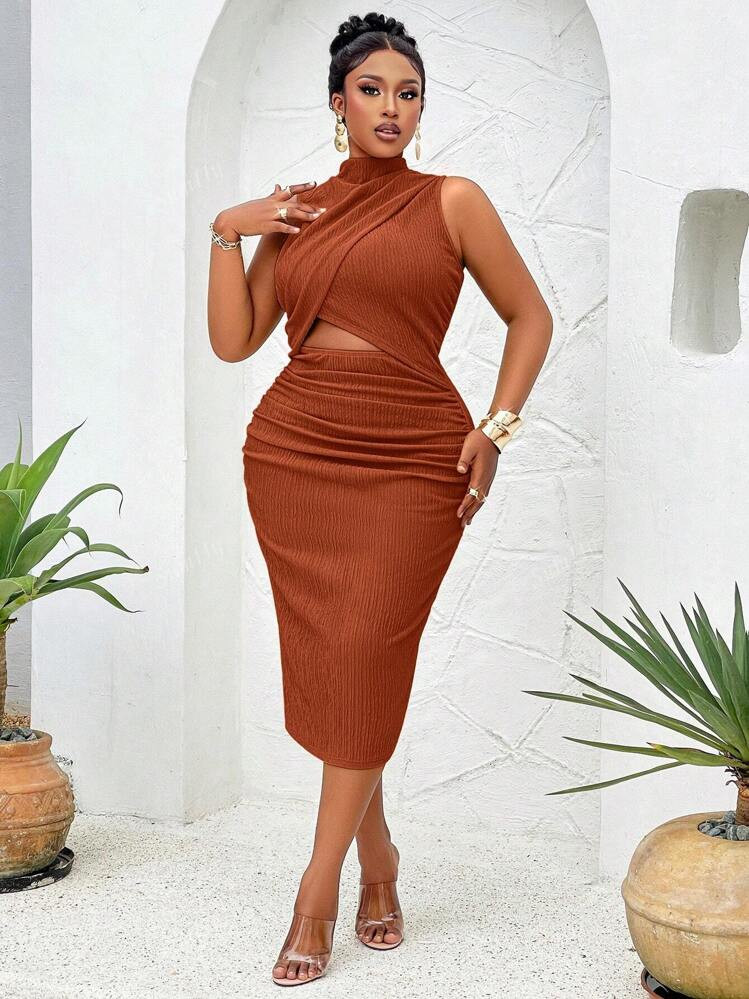 Fashionable Cutout Waist Elegant Bodycon Dress | SHEIN