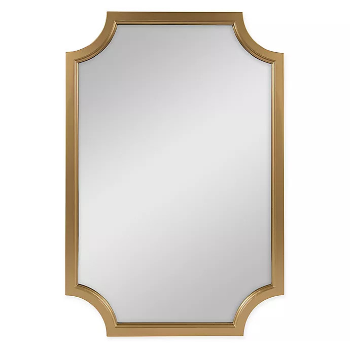 Kate and Laurel Hogan 24-Inch x 36-Inch Mirror in Gold | Bed Bath & Beyond