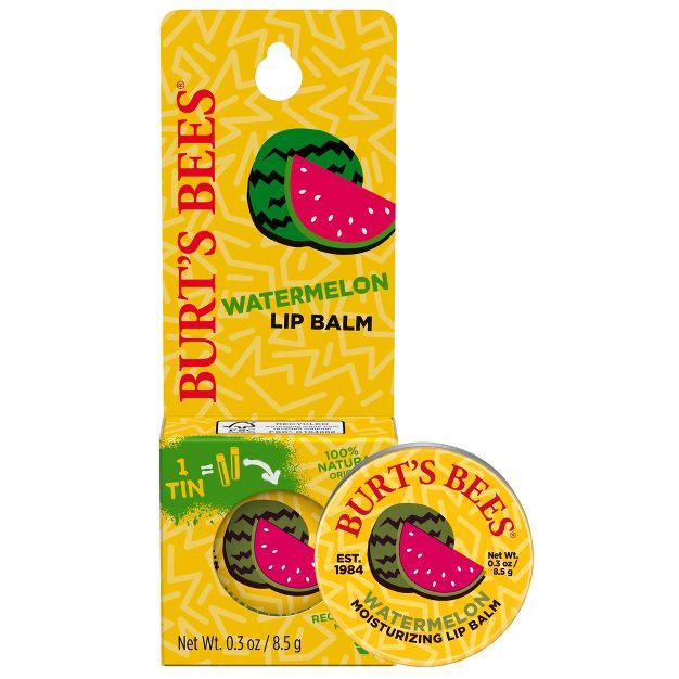 Burt's Bees Tin Lip Balm - Watermelon - 0.3oz | Target