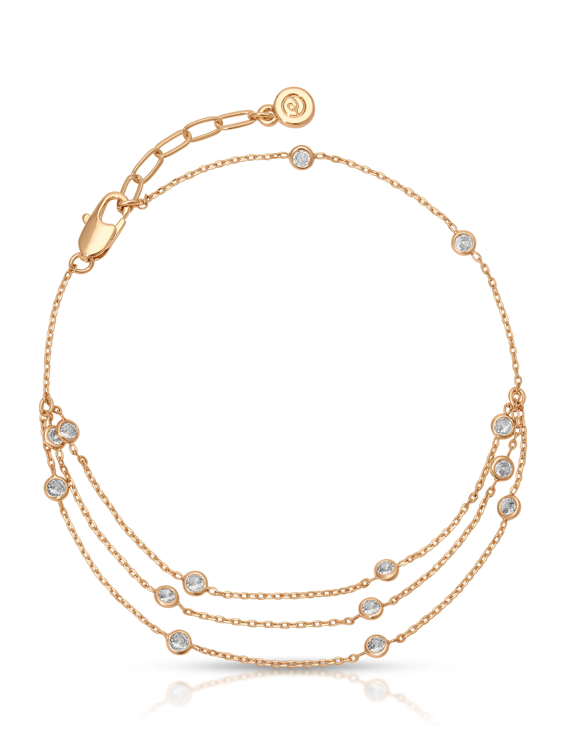 Fine Details Crystal Anklet | Ettika