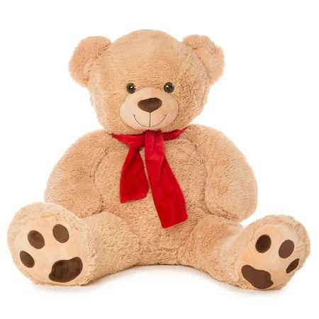 Best Made Toys 50"" Bear with Scarf Giant Plush Animal - Over 4 feet tall! | Walmart (US)