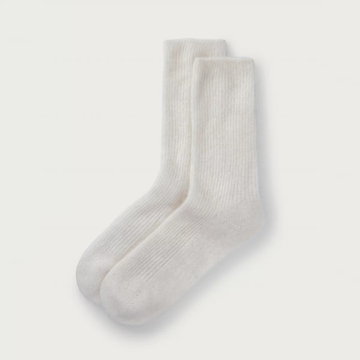 The White Company Luxury Brushed Cashmere Bed Socks, Soft White, Size: One Size | The White Company UK & ROW