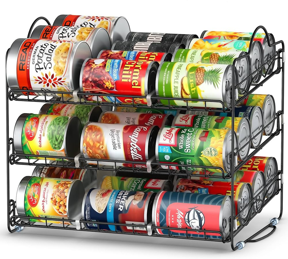 Utopia Kitchen - Metal Storage Rack, Can Organizer 16.5 x 12.5 x 13.5 Inch, Stackable Can Organiz... | Amazon (US)