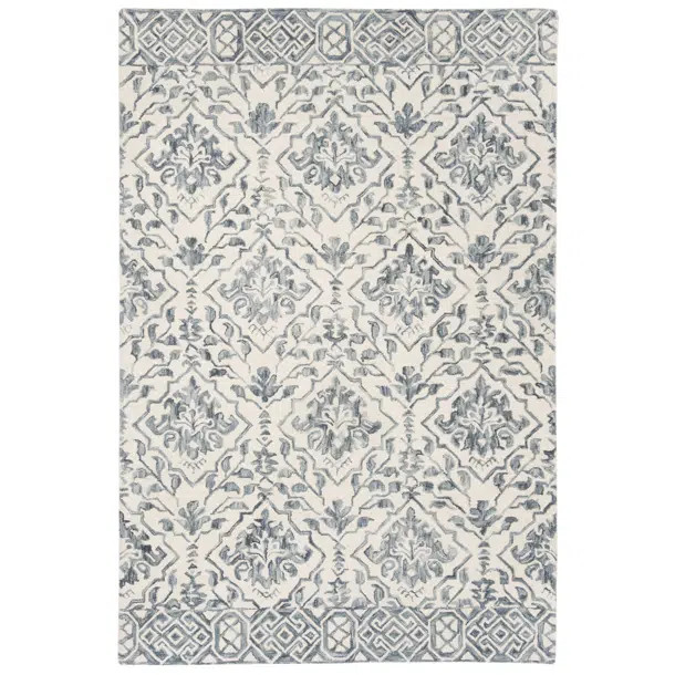 Pimentel Hand Tufted Wool Blue/Ivory Rug | Wayfair North America