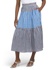Multi Gingham Peasant Skirt | Marshalls
