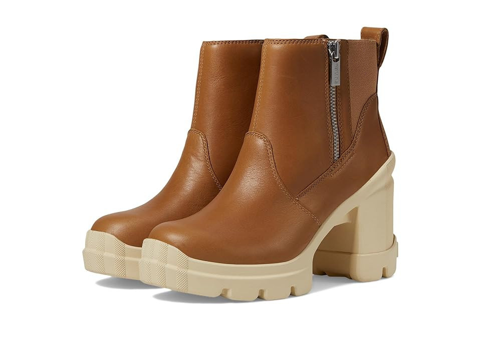 SOREL Cariboutm X Heel Chelsea High Women's Heels Shoes Tawny Buff/Honey White : 7.5 B - Medium, Leather/Rubber | Zappos