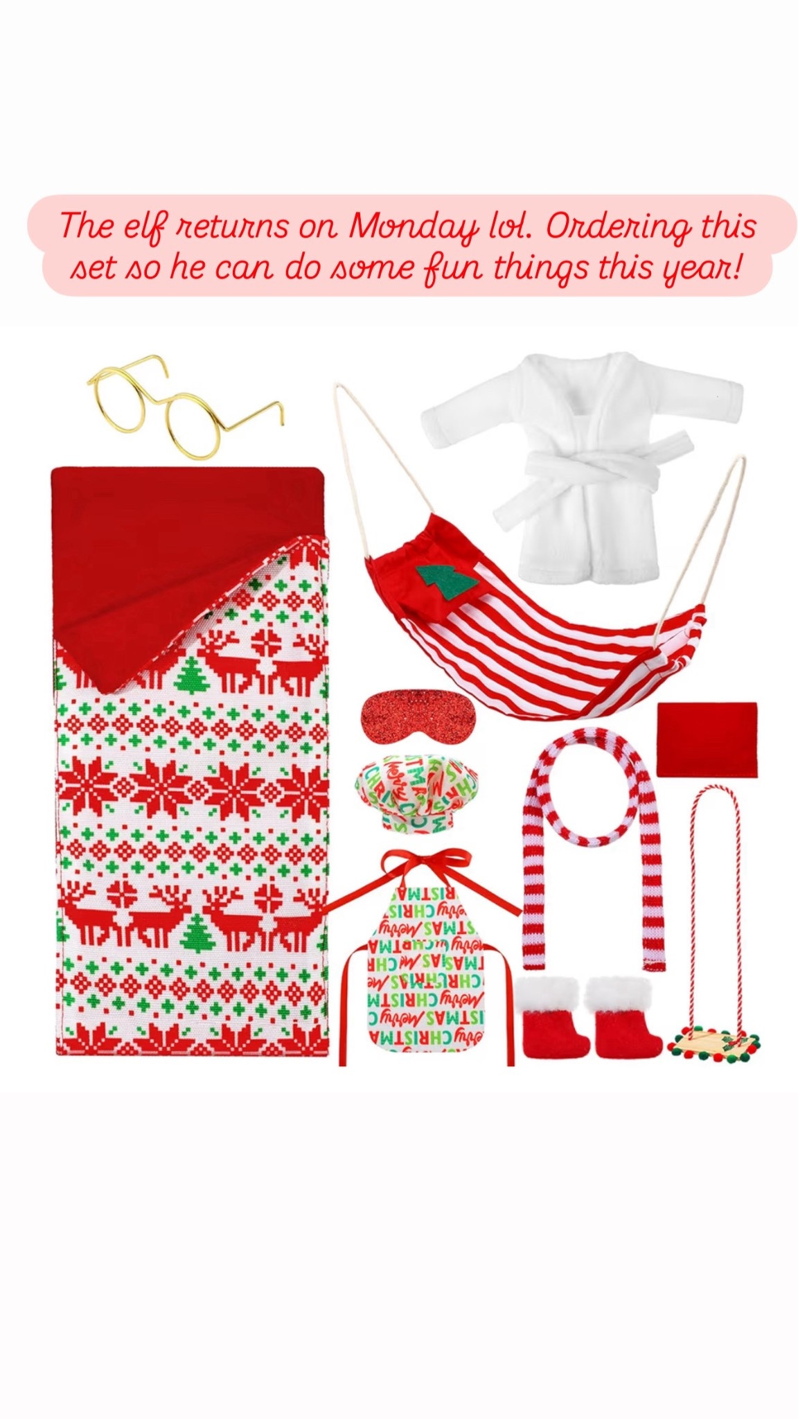 Elf in the shelf ideas 

#LTKHoliday #LTKKids #LTKGiftGuide