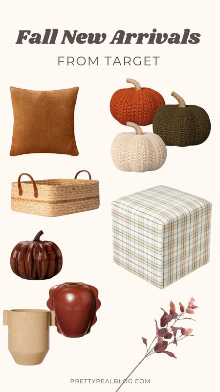 Fall home decor, pumpkin pillow, velvet pillow, plaid ottoman, rust vase, studio McGee for target 

#LTKhome #LTKunder50 #LTKSeasonal