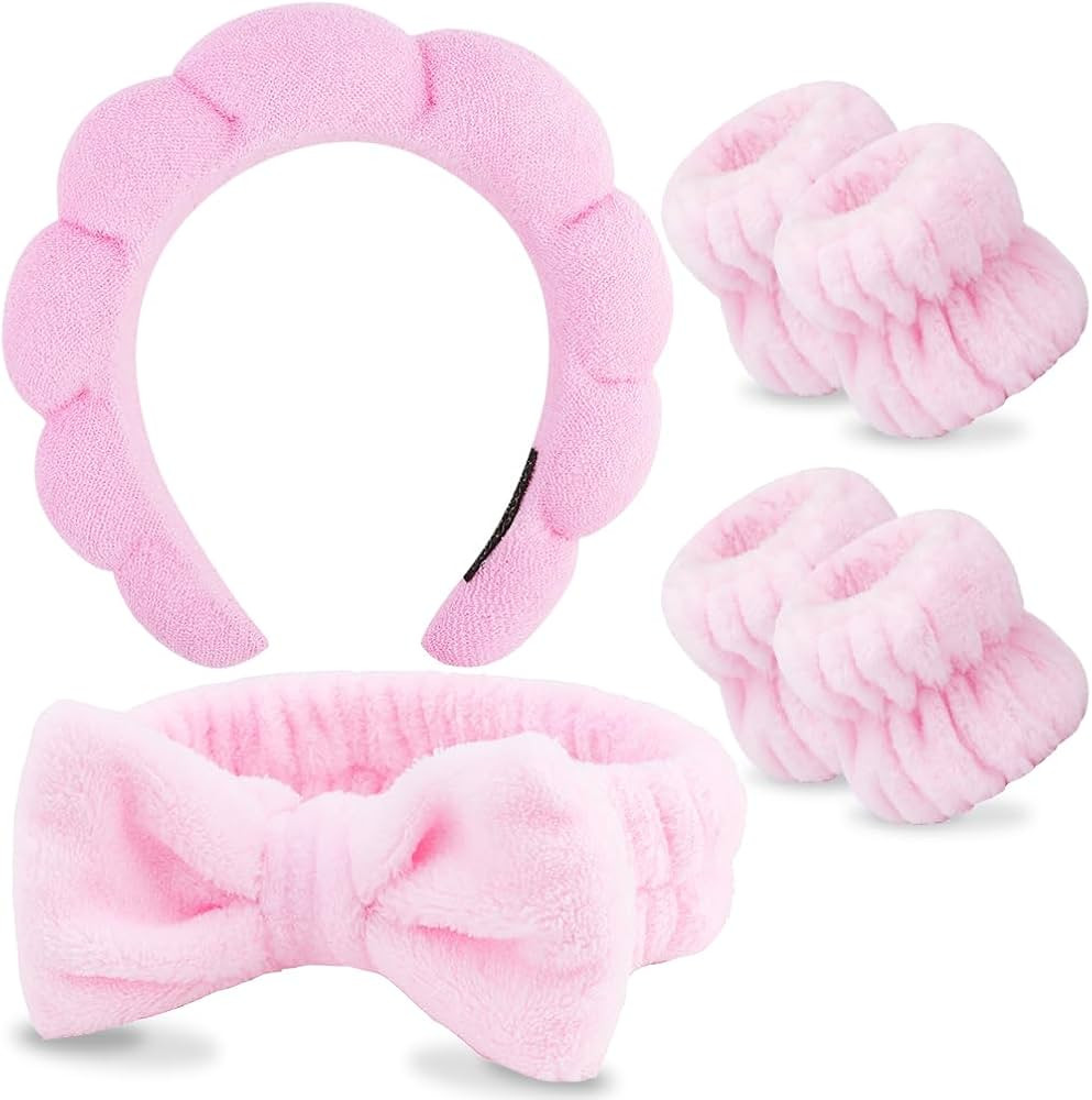 AOPRIE SPA Headbands for Washing Face Makeup Headbands with Bow Hair Band Women Facial Head Band ... | Amazon (US)