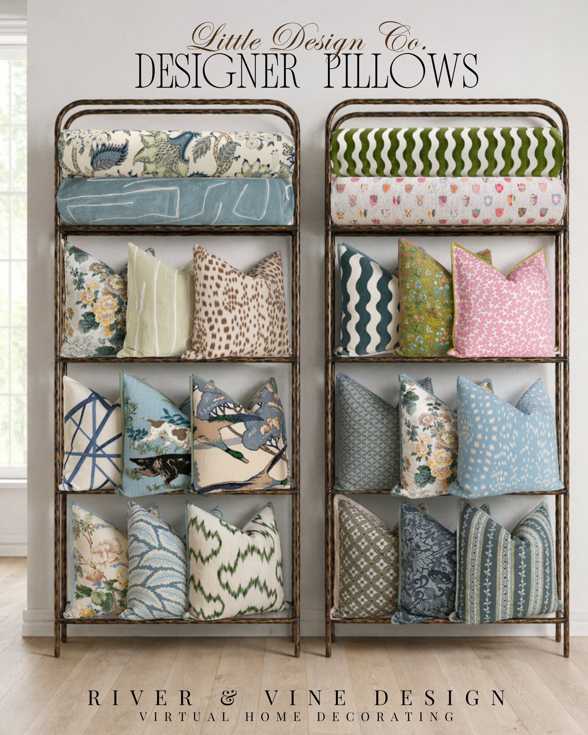 If you’ve been looking for designer pillows without hunting across 10 different sites… this is it.

Little Design Co has so many options—florals, geometrics, block prints, soft neutrals, bold patterns—everything you need whether you want one statement piece or a full refresh.

It’s one of those sources I keep going back to because you can always find something that works with your space (and something you didn’t even know you needed).

I may receive a commission from purchases made through my links. 

 

#LTKHome