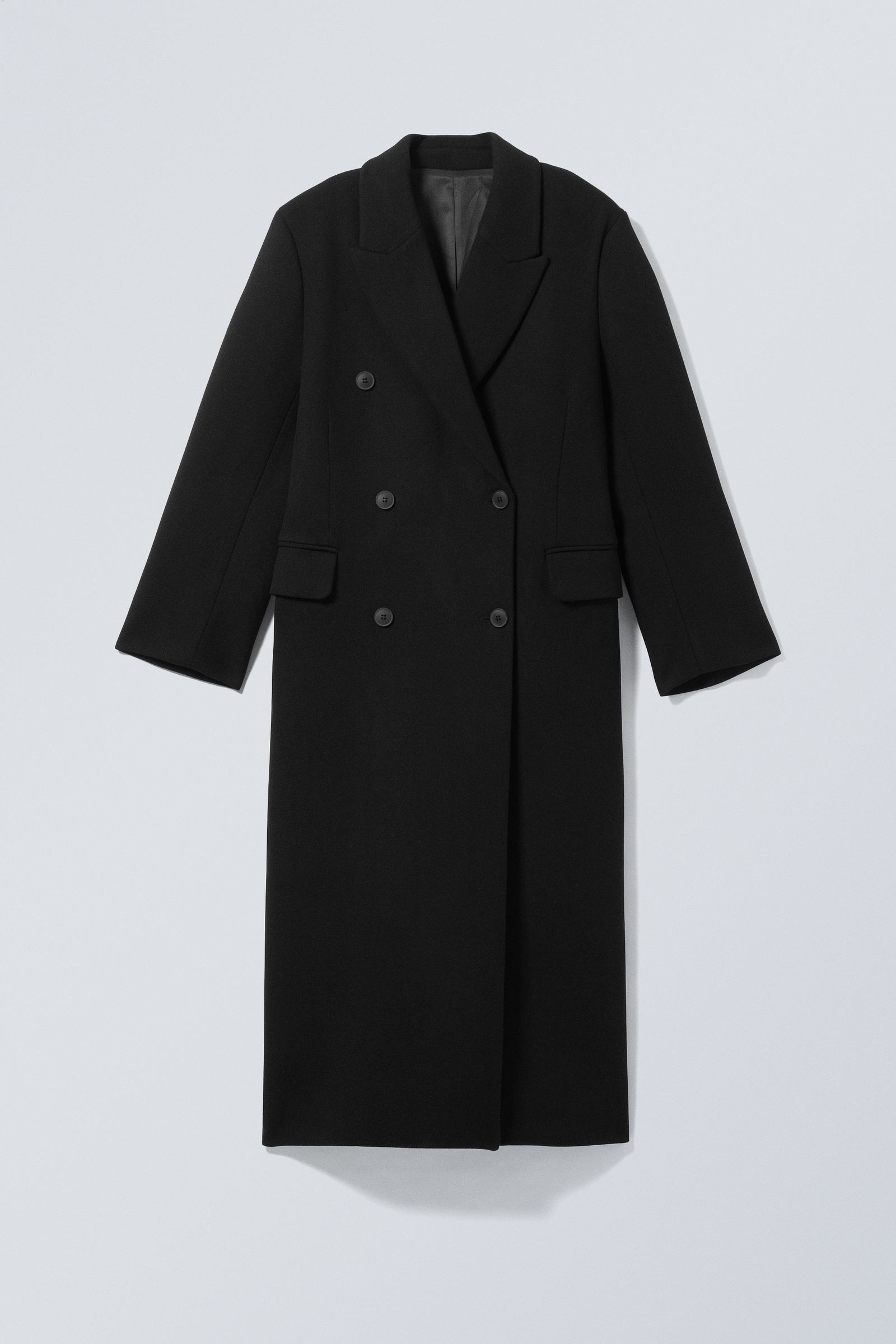 Oversized Double-Breasted Wool-Blend Coat | Weekday