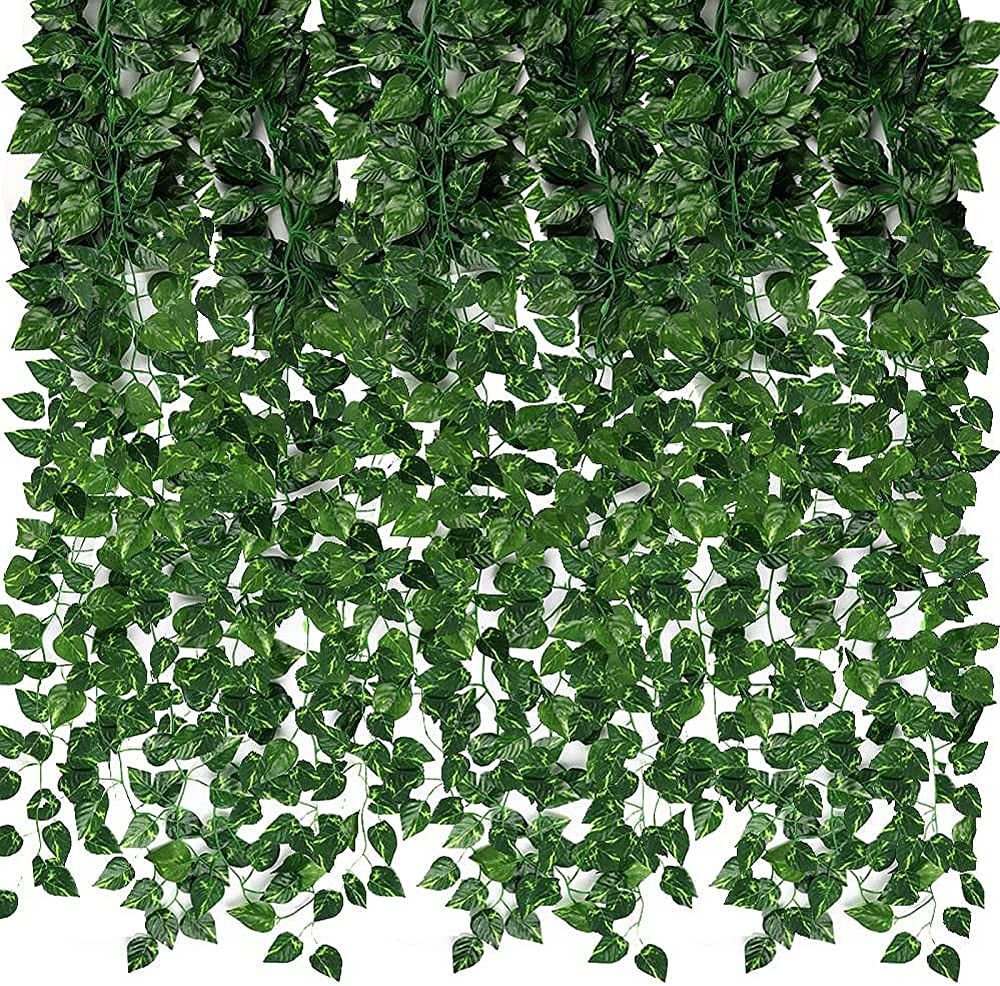 CEWOR 24 Pack 173ft Artificial Ivy Greenery Garland, Fake Vines Hanging Plants Backdrop for Room ... | Amazon (US)