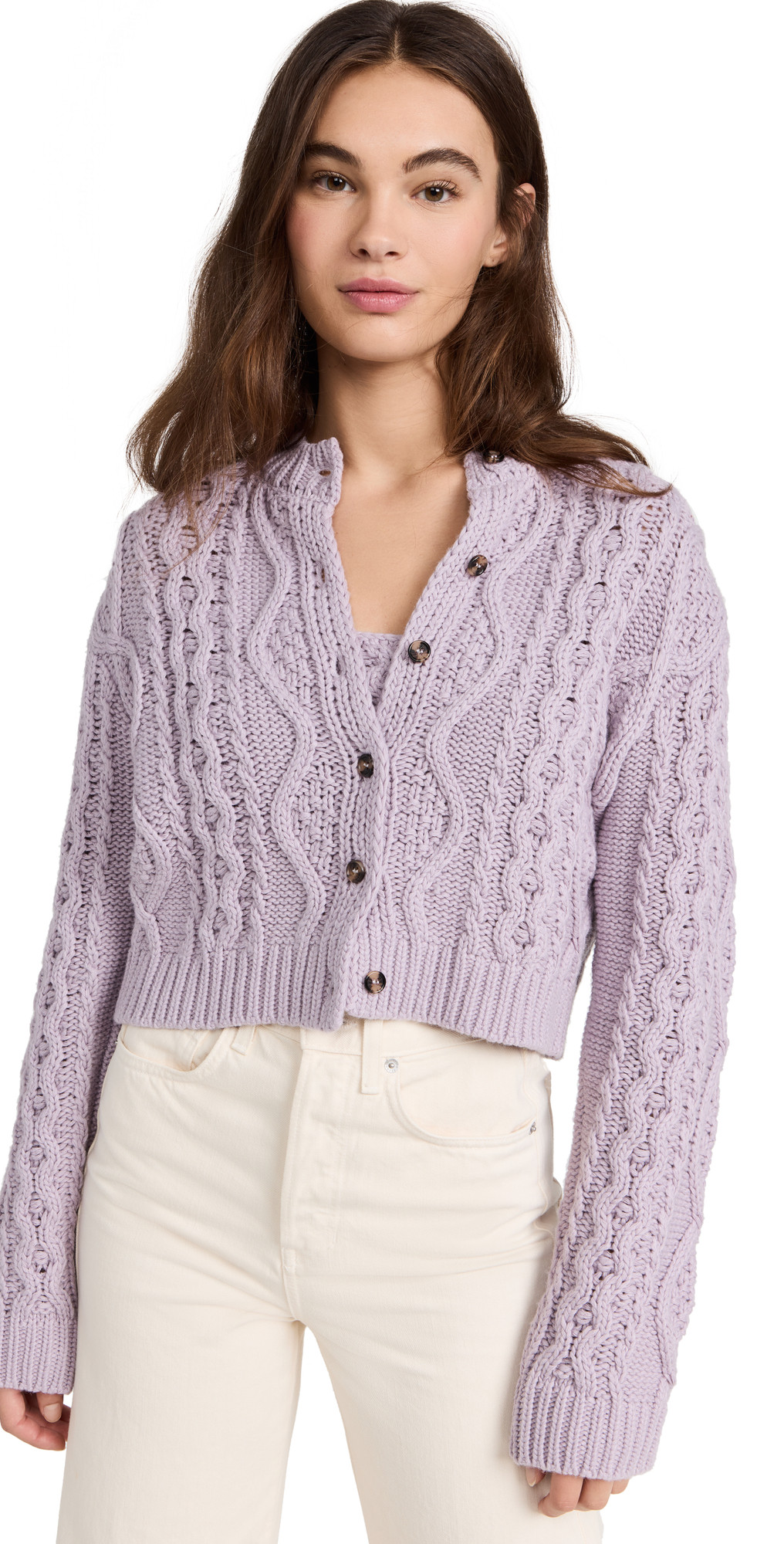 Cable Knit Cardigan With Crop Top | Shopbop