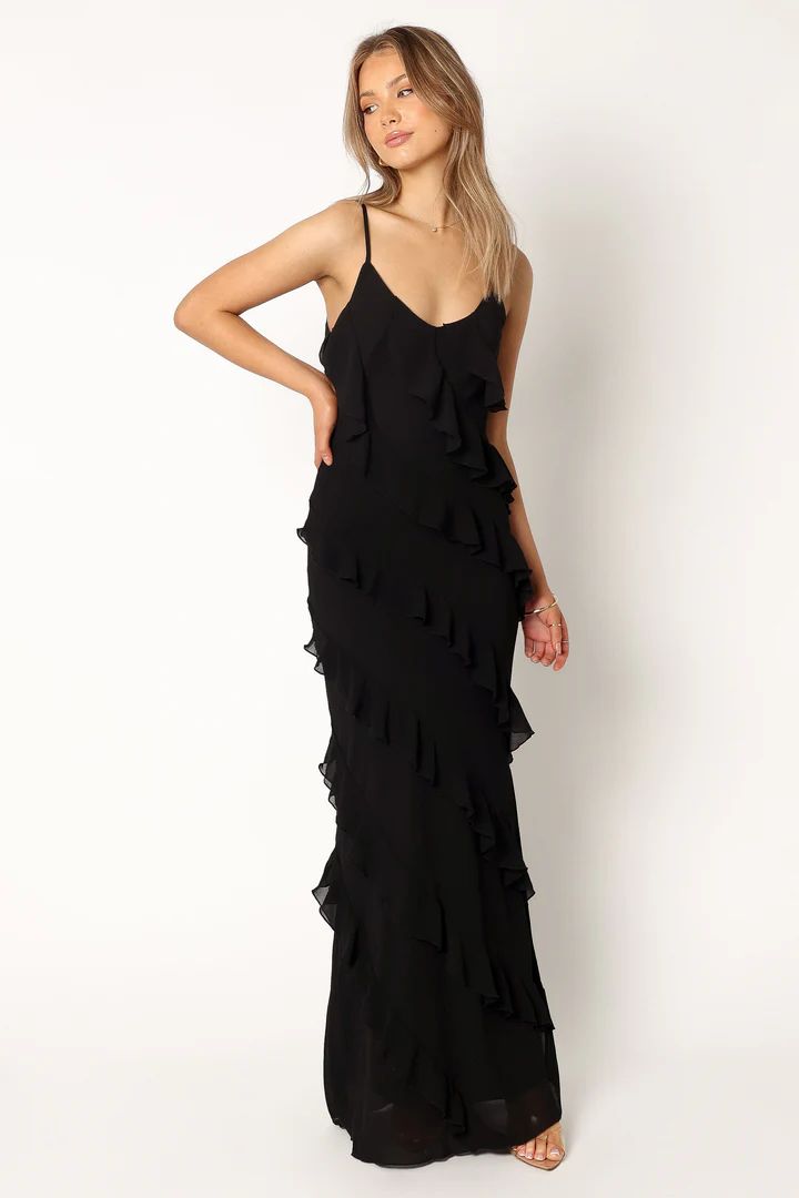 Ciao Ruffles Maxi Dress - Black | Petal & Pup (US)