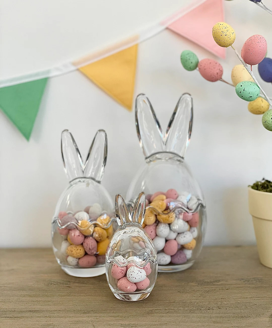 Small Easter Bunny Glass Jar / Bunny Ears Jar / Easter / Easter Bunny / Bunny Ears Glass Jar / Ra... | Etsy (US)