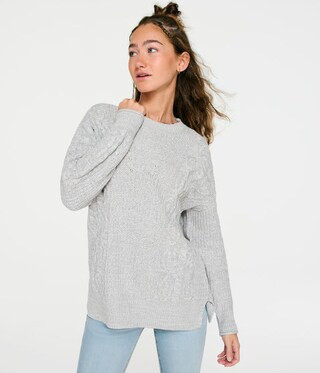 Cable-Knit Tunic Sweater | Aeropostale