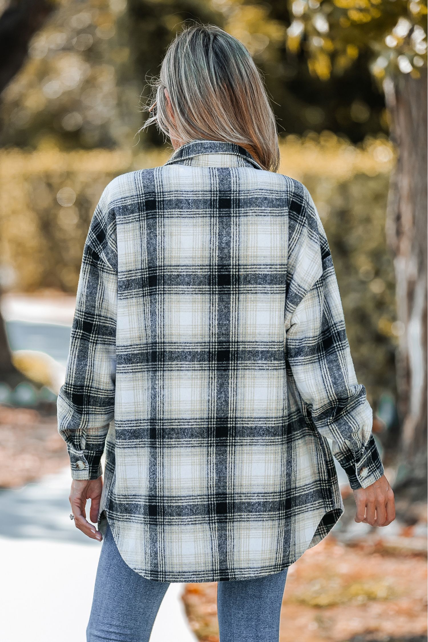 Plaid Button-Front ShacketNew | Cupshe US