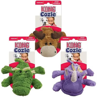 KONG Cozie Bundle Variety Pack - Cozie Marvin The Moose Plush Dog Toy, Ali The Alligator & Rosie The Rhino - Medium Size Plush Dog Toys | Target