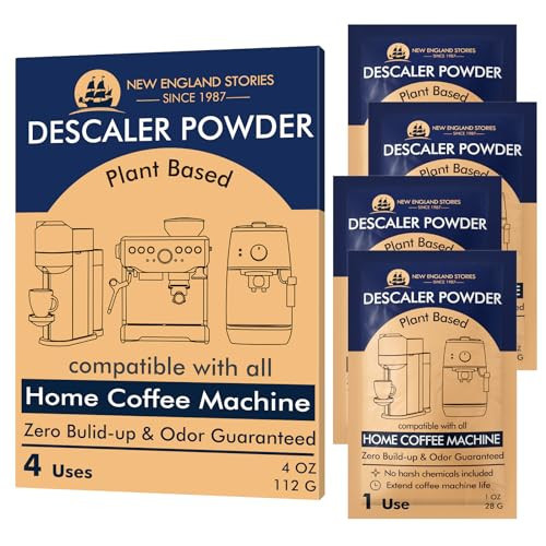 Descaling Powder Solution (4 Uses) Removes Scale and Build-Up, Automatic Coffee Pots & Makers & Espresso Machines Descaler, Compatible with Keurig Breville Nespresso Delonghi Ninja | Amazon (US)