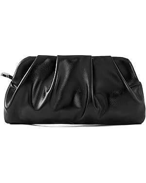 Women's Evening Bag Ruched Clutch Purse Detachable Chain Crossbody Bag | Ruched, Detachable Chain | Amazon (US)