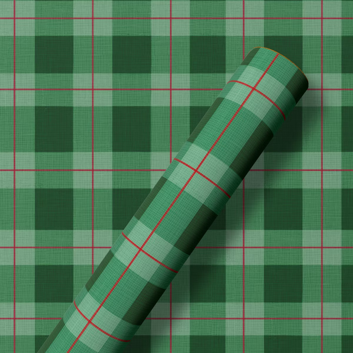 96"x30" Christmas Wrapping Paper Green Plaid | Target