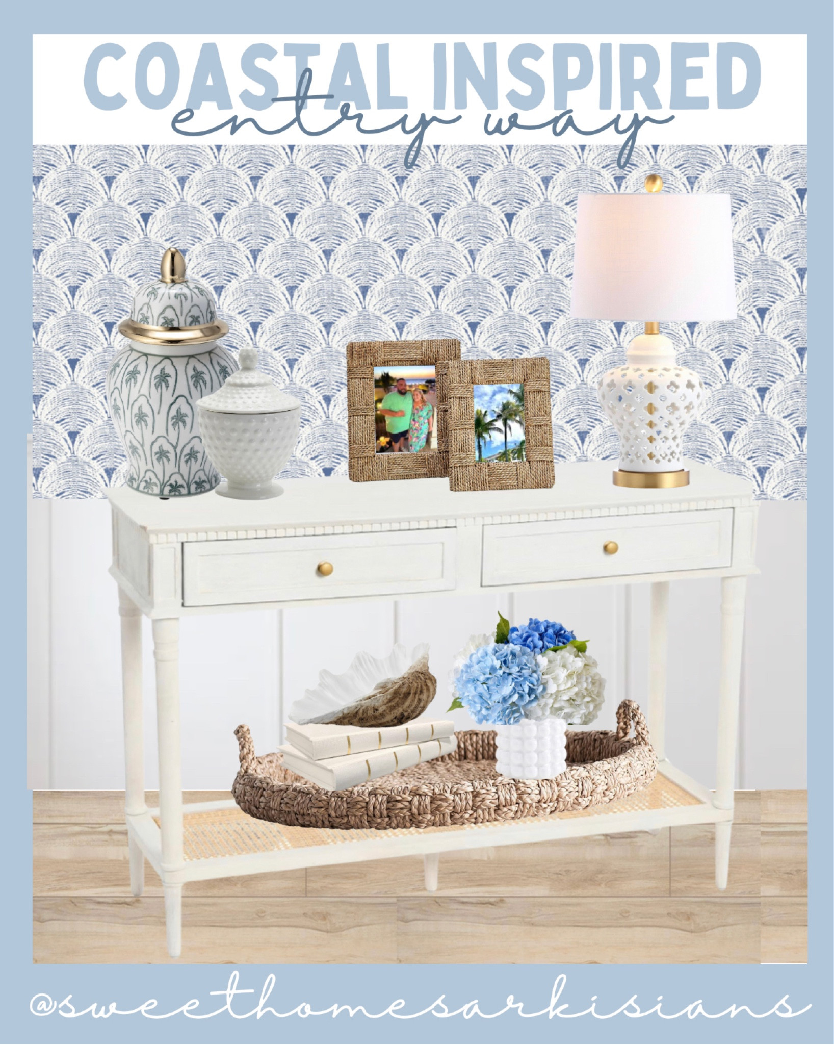 coastal inspired entry way 💙🤍

#LTKhome #LTKstyletip