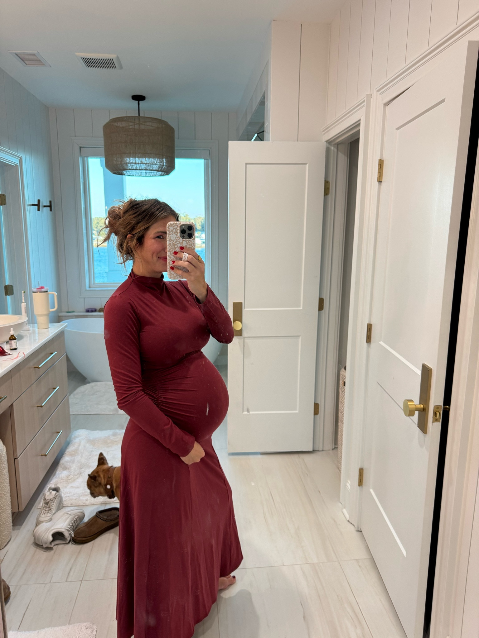 Maternity winter dress