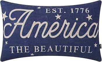 TRENDIN 4th of July Pillow Cover 12x20 inches 1776 Decor Patriotic Sign Decoration Rustic Home De... | Amazon (US)