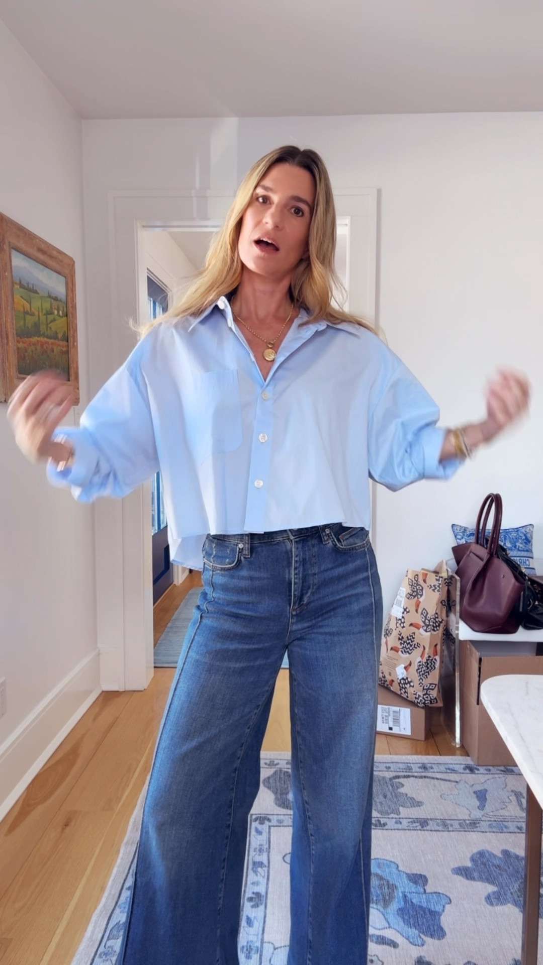 Wearing sz US 6 (UK 10) in the is top I also bought the white in sz US8 (UK 12) and it was great. Sz 27 in jeans and they are on sale

#LTKgrwm #LTKootd #LTKOver40