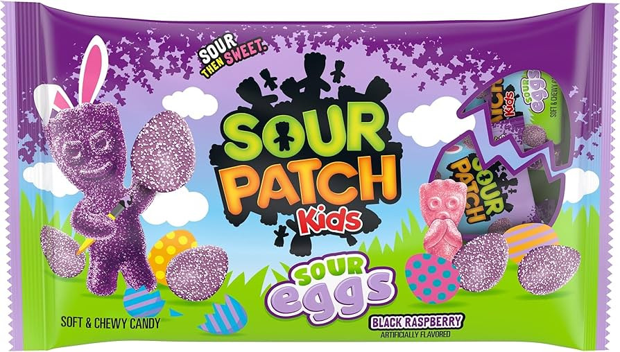 SOUR PATCH KIDS Sour Eggs Soft & Chewy Easter Candy, 18 Snack Packs | Amazon (US)
