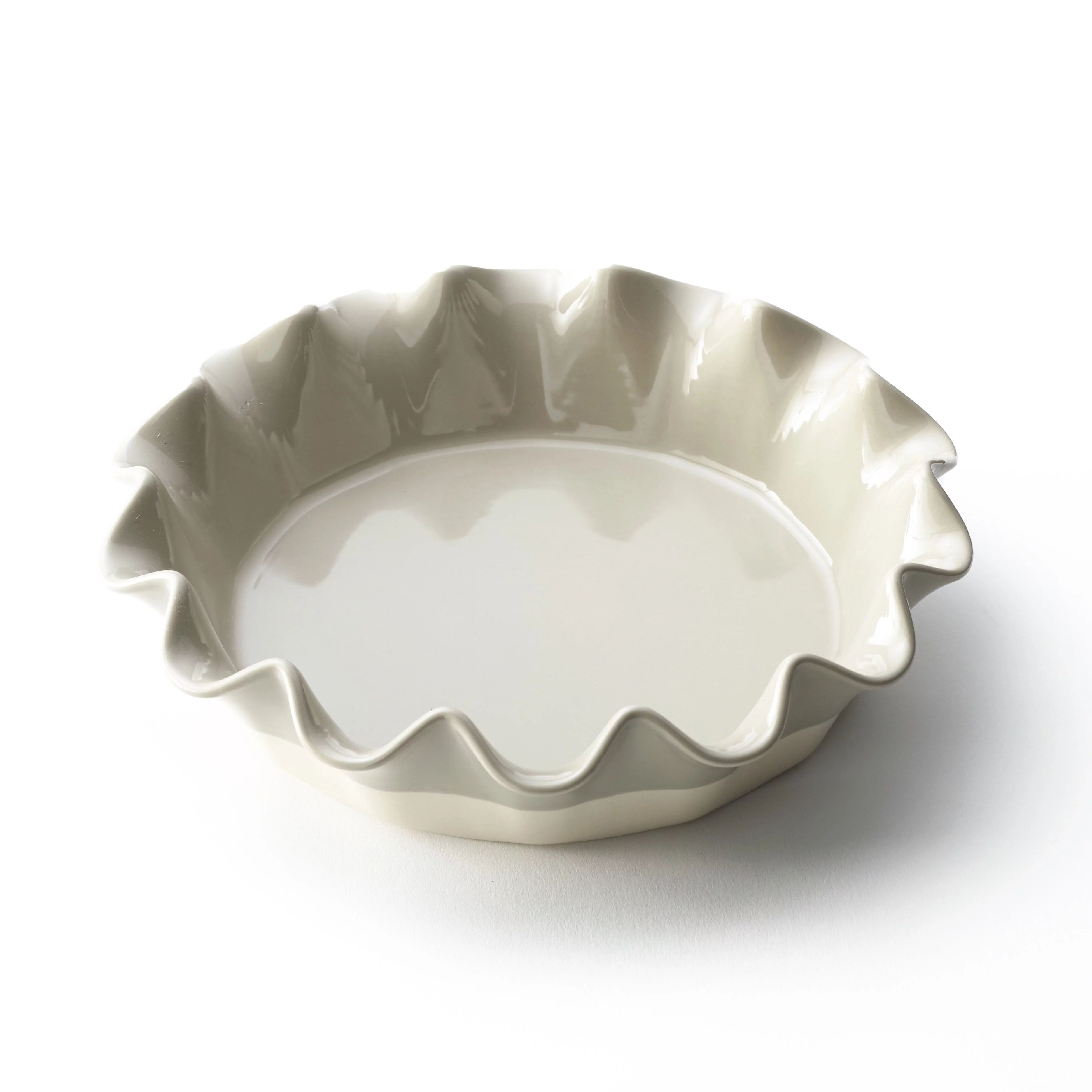 Stoneware Pie Dish with Ruffled Edge - Baking Dish for Pastries, Brunch - Gray - Walmart.com | Walmart (US)