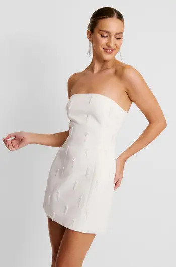 Bandeau Embellished Diamante Mini Dress | Nordstrom