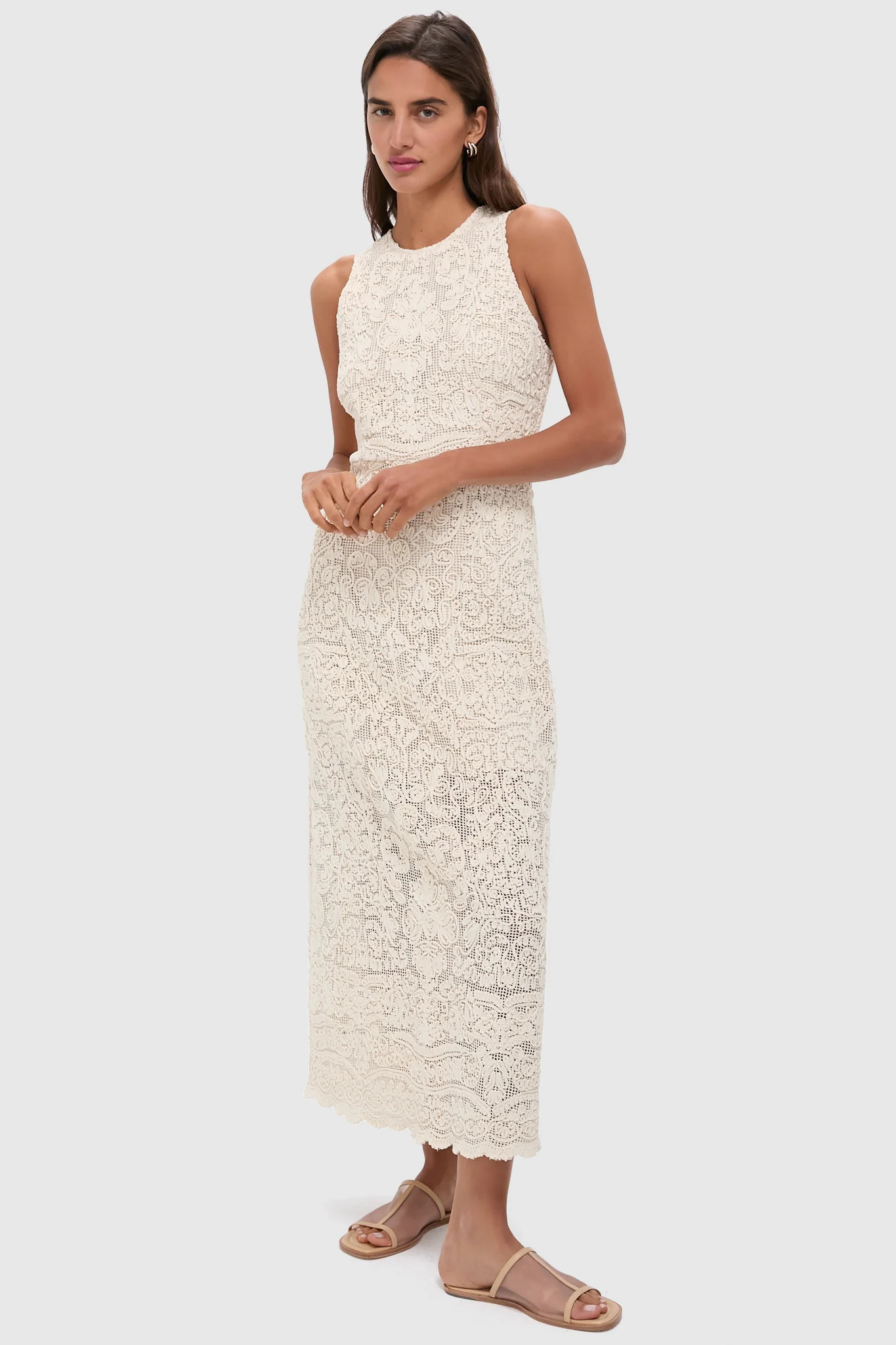 Tan Lace Leilana Dress | Tuckernuck (US)