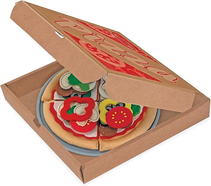 Amazon.com: Melissa & Doug Felt Food Mix 'n Match Pizza Play Food Set (40 pcs) : Melissa & Doug: ... | Amazon (US)