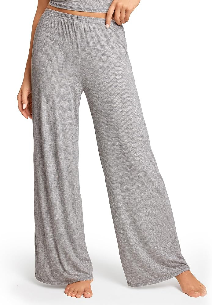 Women's Natrelax Pajamas Pants Wide Leg Casual Modal Ribbed Loose Fit Sleep Soft Comfort Flowy Lo... | Amazon (US)